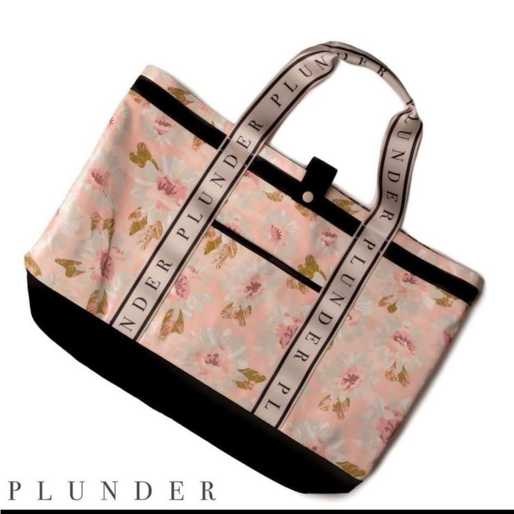 Plunder Pink and Black Floral Tote